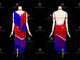 Blue And Red custom rumba dancing clothing custom swing competition costumes sequin LD-SG2053