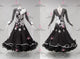 Black classic Smooth dancing costumes custom made tango practice dresses applique BD-SG4117