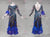 Professional Black And Blue Chiffon Latin Dance Clothes Merengue Dancing Gowns LD-SG2205