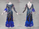 Black And Blue custom made rumba dancing costumes wedding swing dance competition dresses chiffon LD-SG2205