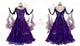 Purple big size tango dance competition dresses stoned waltz dance dresses rhinestones BD-SG3932