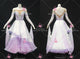 Purple And White new style homecoming dance team gowns custom made prom practice gowns applique BD-SG4517