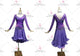 Purple cheap rumba dancing costumes professional rhythm dancing dresses feather LD-SG2321