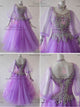 Purple beautiful waltz performance gowns elegant tango dancing gowns provider BD-SG3705