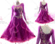 Purple big size tango dance competition dresses professional Standard champion gowns sequin BD-SG3942