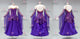 Purple newest prom performance gowns stoned prom dancesport gowns applique BD-SG4392