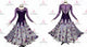 Purple contemporary Smooth dancing costumes sparkly Standard practice gowns velvet BD-SG3999