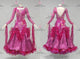 Purple newest prom performance gowns long Smooth dance team gowns feather BD-SG4370