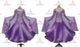 Purple contemporary Smooth dancing costumes juniors tango dancing gowns swarovski BD-SG4013