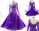 Purple big size tango dance competition dresses sparkling waltz dancing gowns swarovski BD-SG3943