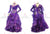 Purple Female Practice Ballroom Outfits Rhinestones Chiffon BD-SG3808