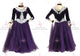 Purple design waltz performance gowns sexy prom dance team gowns crystal BD-SG3778