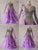 Purple Female Rhinestones Satin Ballroom Costumes Viennese Waltz BD-SG3742