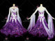 Purple retail ballroom champion costumes rhinestone prom dance competition dresses exporter BD-SG3389