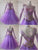 Purple Juniors Crystal Satin Ballroom Costumes Foxtrot BD-SG3762
