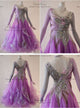 Purple beautiful waltz performance gowns rhinestone waltz champion dresses exporter BD-SG3725