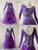 Purple Ladies Crystal Applique Ballroom Costumes Waltz BD-SG3765