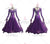 Purple Ladies Crystal Satin Ballroom Costumes Waltz BD-SG3777