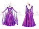 Purple retail ballroom champion costumes sparkling homecoming dancesport dresses store BD-SG3409