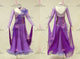 Purple classic waltz dance gowns personalize Smooth dance competition gowns flower BD-SG4138