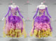 Purple short waltz dance gowns custom made tango stage gowns rhinestones BD-SG4184