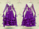 Purple short waltz dance gowns newest prom dancing gowns chiffon BD-SG4176