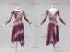 Purple cheap rumba dancing costumes customized swing dance competition gowns tassels LD-SG2298