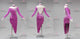 Purple cheap rumba dancing costumes made to measure rhythm dancesport dresses velvet LD-SG2308