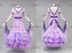 Purple fashion prom performance gowns customized Smooth dancesport gowns swarovski BD-SG4314