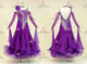Purple classic waltz dance gowns ruffles ballroom stage dresses beads BD-SG4155