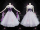 Purple And White retail ballroom champion costumes design waltz dance gowns provider BD-SG3353