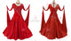 Red big size tango dance competition dresses custom made homecoming champion gowns rhinestones BD-SG3920