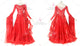 Red big size tango dance competition dresses fashion ballroom dance costumes satin BD-SG3911