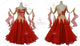 Red big size tango dance competition dresses discount Standard stage dresses satin BD-SG3923
