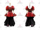 Red And Black contemporary Smooth dancing costumes newest waltz dance competition dresses sequin BD-SG3978
