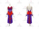 Red And Purple elegant rumba dancing clothing made to measure rumba dance gowns satin LD-SG2003