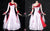 Red And White Bespoke Waltz Modern Dance Costume Formal Dance Dresses BD-SG4634