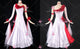 Red And White inexpensive waltz dance competition dresses contemporary ballroom dance gowns chiffon BD-SG4634