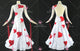 Red And White new collection waltz dance competition dresses wedding tango dancing dresses chiffon BD-SG4622
