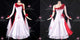 Red And White new collection homecoming dance team gowns long tango stage dresses flower BD-SG4572