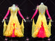 Red And Yellow latest homecoming dance team gowns customized prom dance competition gowns swarovski BD-SG4450