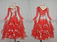 Red casual prom dancing dresses bespoke prom dancesport dresses boutique BD-SG3635