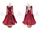 Red big size tango dance competition dresses juvenile Smooth performance gowns sequin BD-SG3954