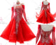 Red big size tango dance competition dresses made-to-measure waltz dance team dresses beads BD-SG3939
