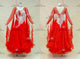 Red classic waltz dance gowns ladies ballroom competition gowns flower BD-SG4150