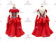 Red contemporary Smooth dancing costumes short waltz dance gowns beads BD-SG3975