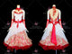 Red simple ballroom champion costumes quality Smooth dance team gowns manufacturer BD-SG3438