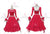 Red Female Dancesport Ballroom Standard Gowns Rhinestones Satin BD-SG3802