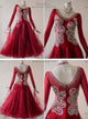 Red beautiful waltz performance gowns lady prom champion dresses store BD-SG3713