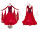 Red retail ballroom champion costumes made to measure Smooth dance dresses factory BD-SG3382
